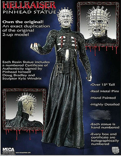 NECA Hellraiser Pinhead Resin Statue 1500 limited PREOWNED